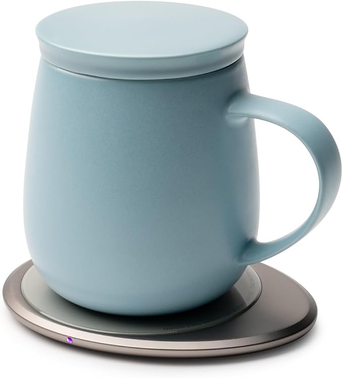 Ui 3 Self-Heating Mug Set – Moonmist Blue | 12 fl oz / 355 mL Ceramic Coffee &