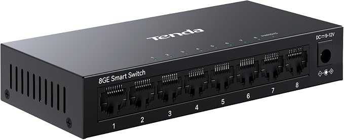 Tenda TEG208E 8 Port Managed Gigabit Switch, Easy Smart Managed, Base-T Ports