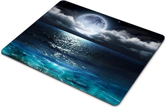 Ocean and Moon Mouse pad Customized Mousepad Non-Slip Rubber Base Mouse Pads