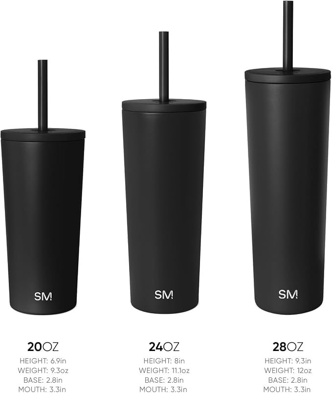 Simple Modern Iced Coffee Tumbler, Insulated | 20oz | Leopard | Reusable