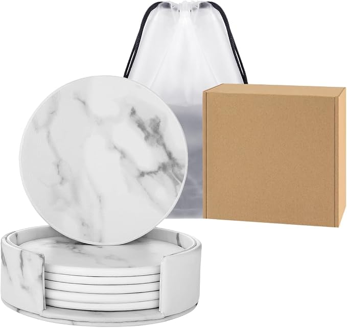 Coaster Round, Coffee Shop, Hotel Non-Slip Drink Pad and Storage Box