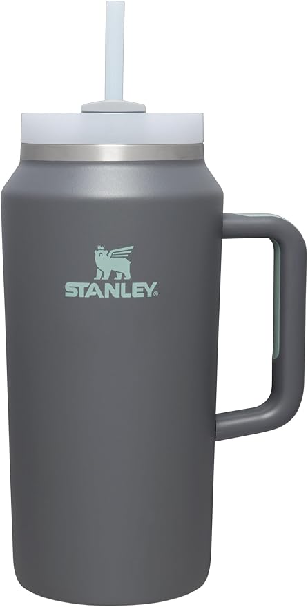 STANLEY Quencher H2.0 Flow State Tumbler, 64 oz, Charcoal | Handle and Straw |