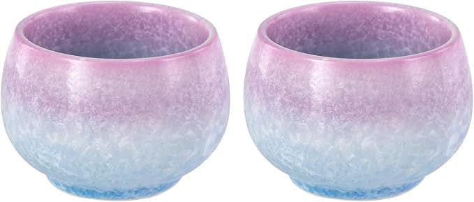 KAMMAK Japanese Tea Cups, 6.7 Oz Small Handmade Ceramic Teacups, Loose Leaf and