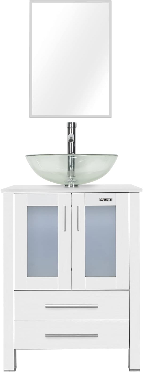 24" Modern Bathroom Vanity Sink Combo Freestanding Cabinet