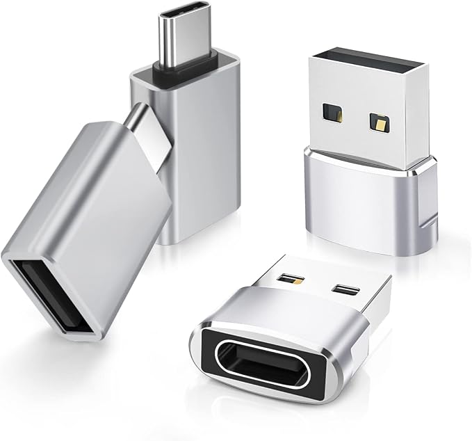 Elebase USB to USB C Adapter&Type C Male to 3.0 Female Adaptor 4PCS,