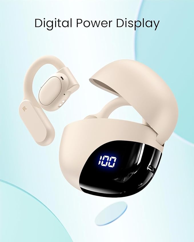 TAGRY Open Ear Earbuds Wireless Bluetooth Headphones 80Hrs Playtime Ear Buds