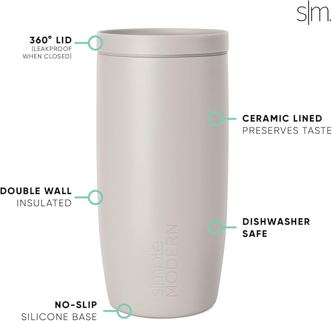 Simple Modern Halloween Travel Coffee Mug 360° Lid | 16oz | Spiderweb | Voyager