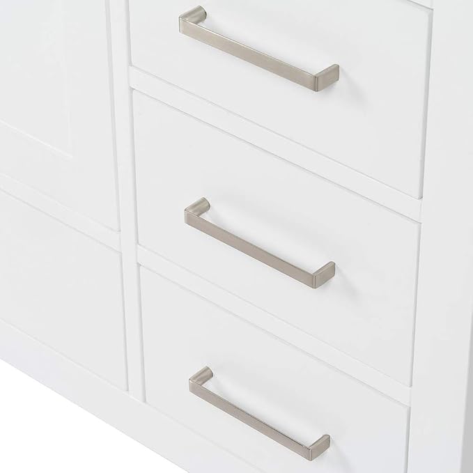 Cambridge 55" White Bathroom Vanity