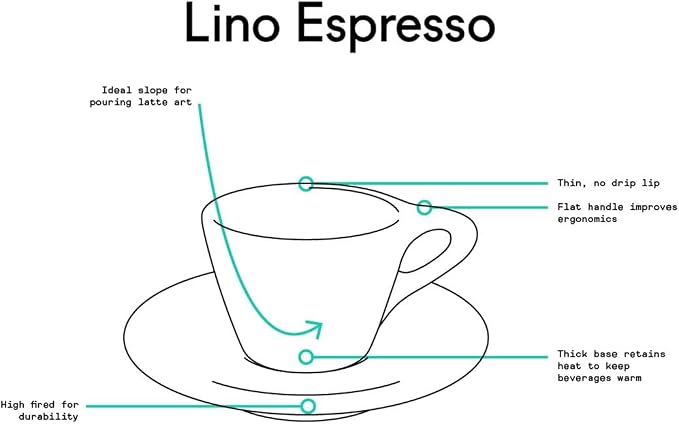 notNeutral Lino Porcelain Cup & Saucer Espresso 3 oz
