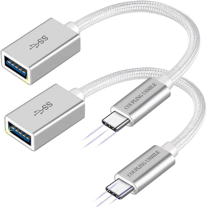 USB C to USB 3.2 Adapter, Transfer up to 10Gbps, Type C to USB(Male-Female OTG