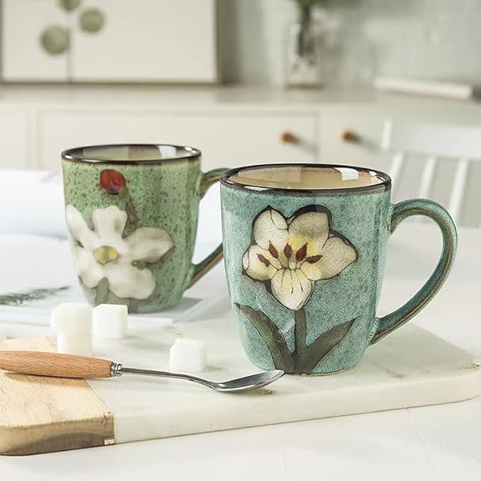 Ceramics 12oz Coffee mugs, Coffee cups, Tea mugs, Kiln Glazing Process