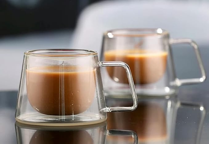 M Kae Home, Double Wall Glass Cup, 200 ml