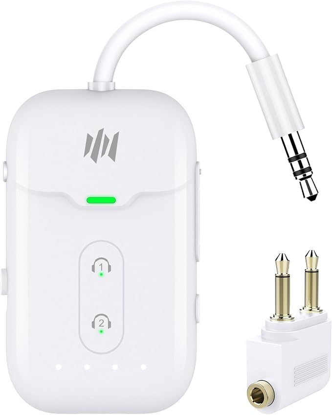 Premium Airplane Bluetooth 5.4 Transmitter Adapter, Supports 2