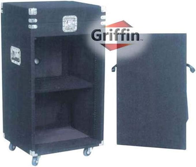 Griffin Rackmount Studio Mixer Flight Road Case – 25U Mount Space Amp Cabinet