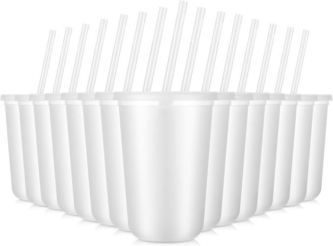 Lounsweer 30 Pcs Clear Reusable Cups