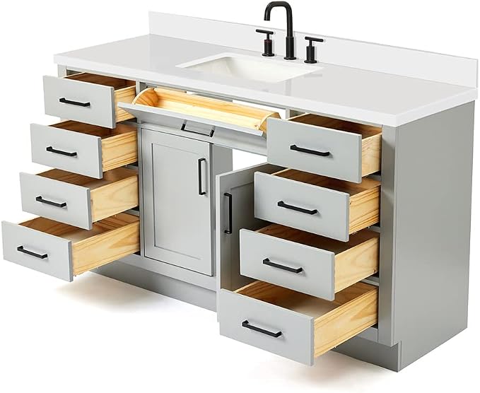 Bathroom Vanity 61" Grey