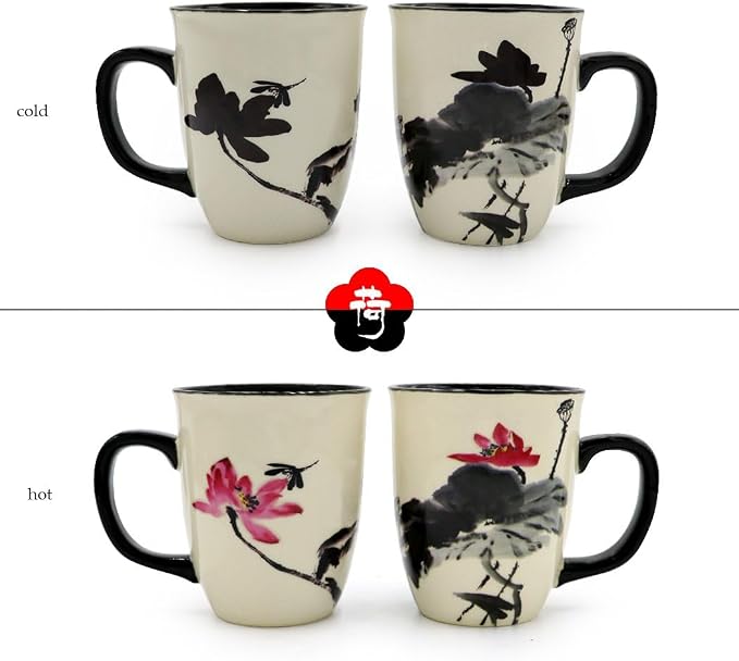 Lotus Magic Color Changing Coffee Mug, 16 oz | Ceramic Tea Mug