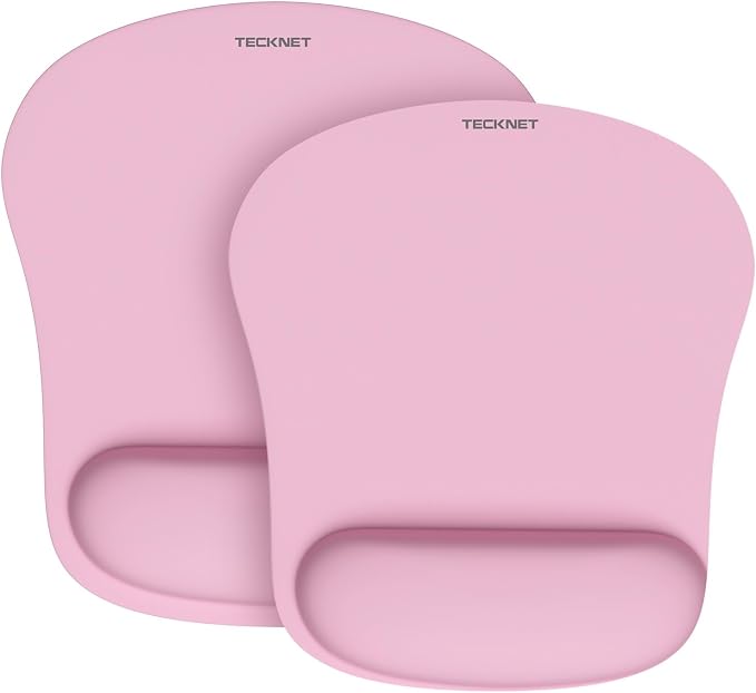 TECKNET 2 Pack Mouse Pad with Wrist Support, Ergonomic Gaming Mouse Pad Pain