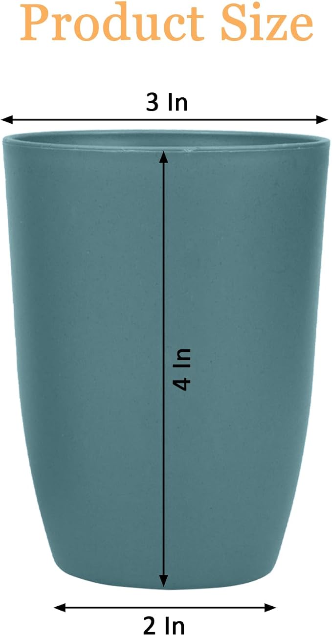 Wheat Straw Cups set of 4, Unbreakable Drinking Cup, Reusable Cups, Dishwasher