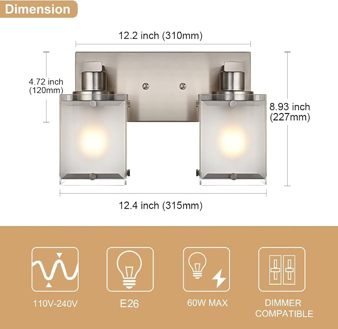 2-Lights Wall Sconce Lighting
