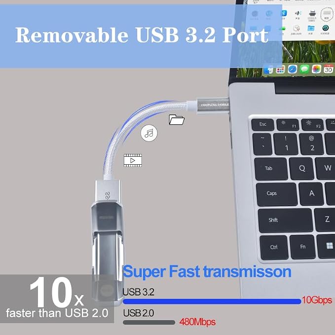 USB C to USB 3.2 Adapter, Transfer up to 10Gbps, Type C to USB(Male-Female OTG