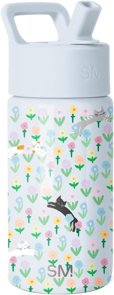 Simple Modern Kids Water Bottle & Toddler Cup | 14oz | Kittens | Insulated