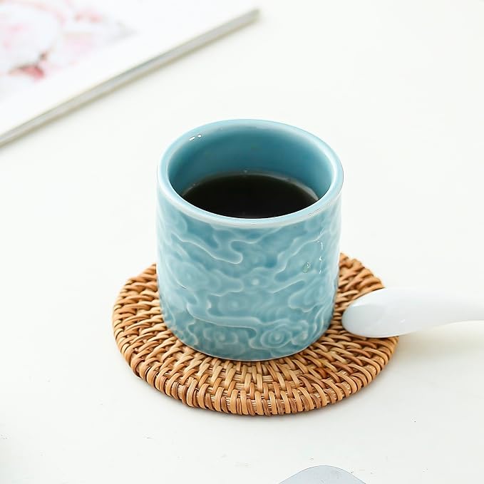 Ceramic Espresso Cups Set of 2 or 4-3oz Demitasse Cups