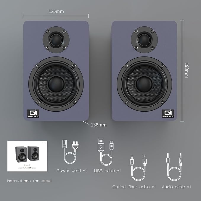 60W Computer Speakers for Desktop PC, 24-Bit Optical, Silk-Dome Tweeter