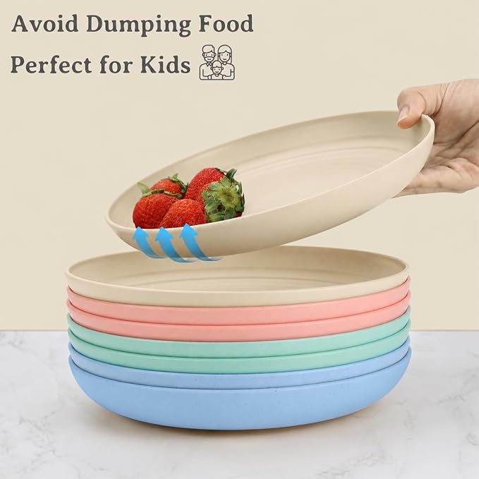 Wheat Straw Plates Sets for 8