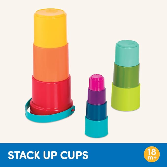 Battat Stacking Cups, Stack Up Cups Nesting Toy Set, 10 Pieces, Toddler | 9