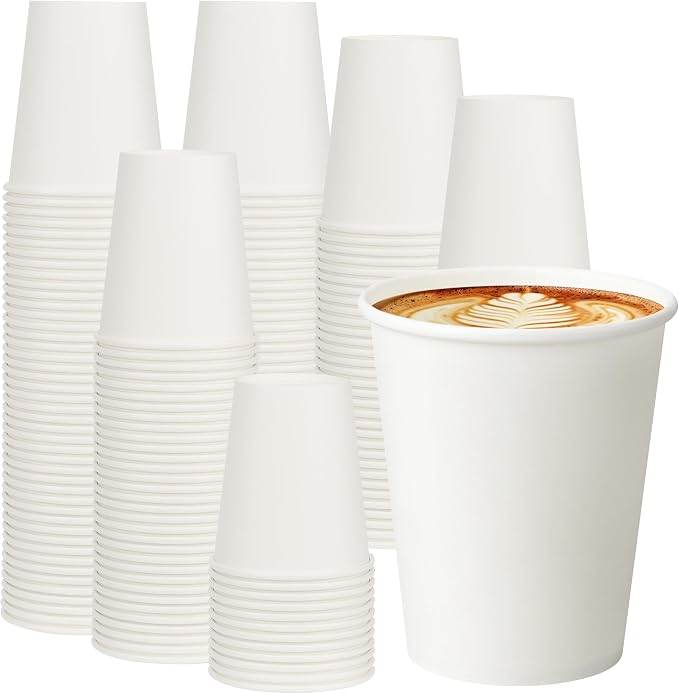1000 Pack 8 oz Paper Cups, Disposable Coffee Cups, or Juice