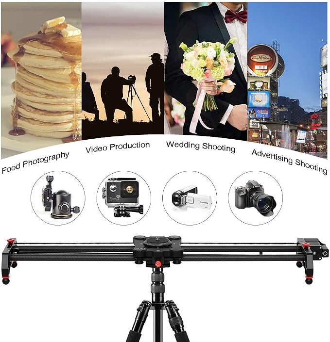 GVM Great Video Maker Camera Motorized Slider, Automatic Round Trip, Time Lapse