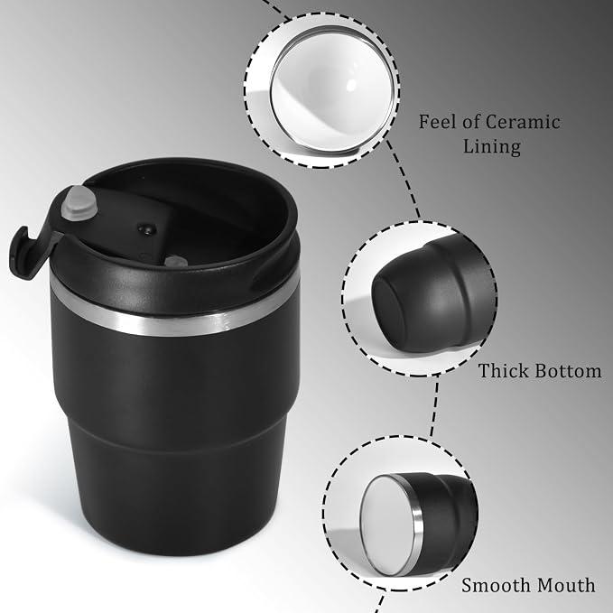 CHLJAR Espresso Cups, 6oz Insulated Espresso Cup Set of 2, Espresso Shot Cups