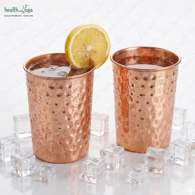 HealthAndYoga™ qCup Pure Copper Tumblers