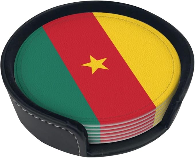 Cameroonian Flag Coasters for Drinks