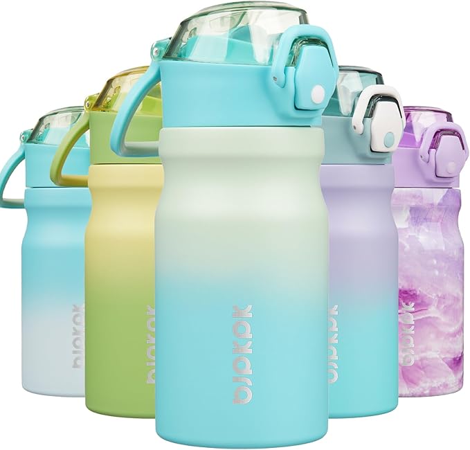 BJPKPK 14 oz Insulated Water Bottle, Stainless Steel Flask | Leak Proof Locking