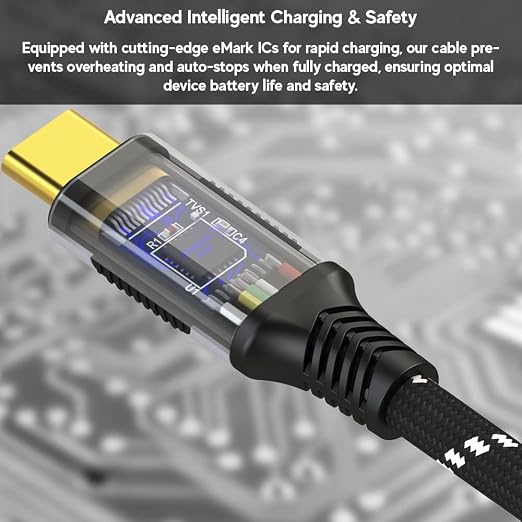 LINKUP USB 4.0 USB C to USB C Cable | Thunderbolt 4/3 Compatible | Type C