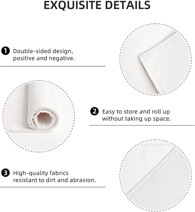 Fiokroo Black and White Marble Placemats Set of 4 Table Mats Table Tableware