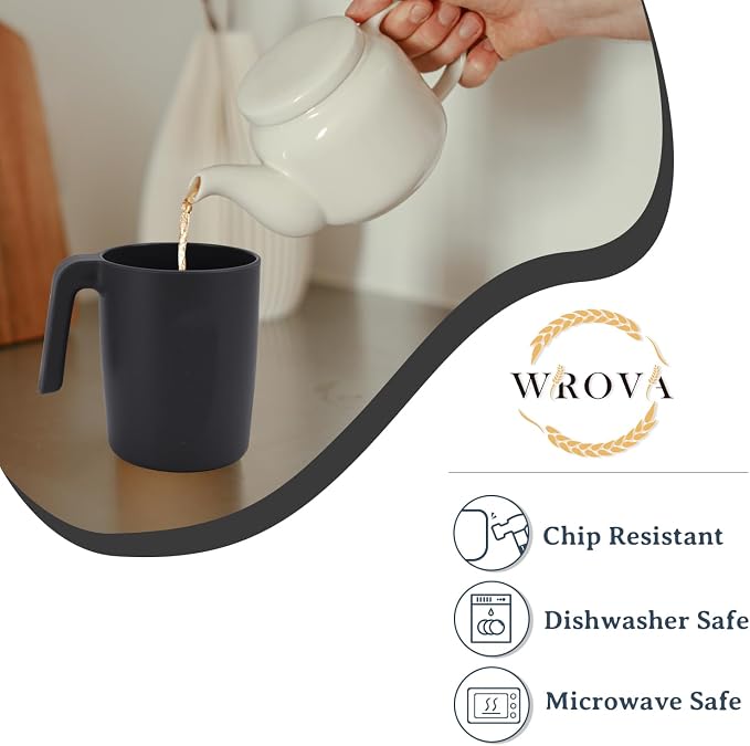 Wrova 16oz Wheat Straw Cups