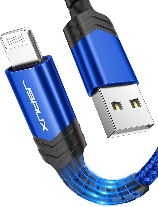 JSAUX Apple MFi Certified Lightning Cable 4ft, iPhone Charger Cable Nylon