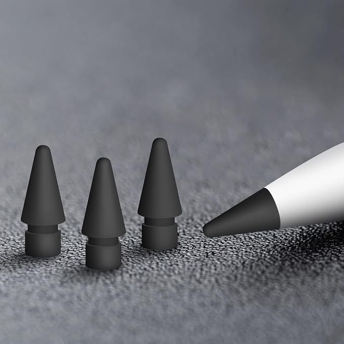 MEKO 4 Pack Replacement Tips for Apple Pencil 1st Gen & 2nd Gen, Pen Nibs for