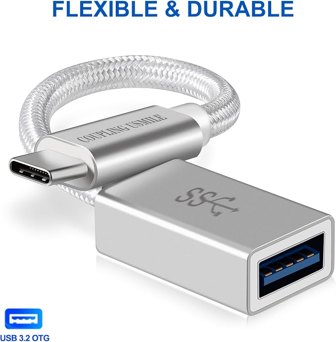 USB C to USB 3.2 Adapter, Transfer up to 10Gbps, Type C to USB(Male-Female OTG