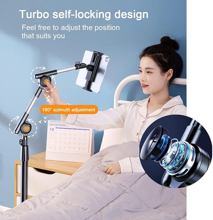 Tablet Floor Stand Holder, 360 Degree Rotating
