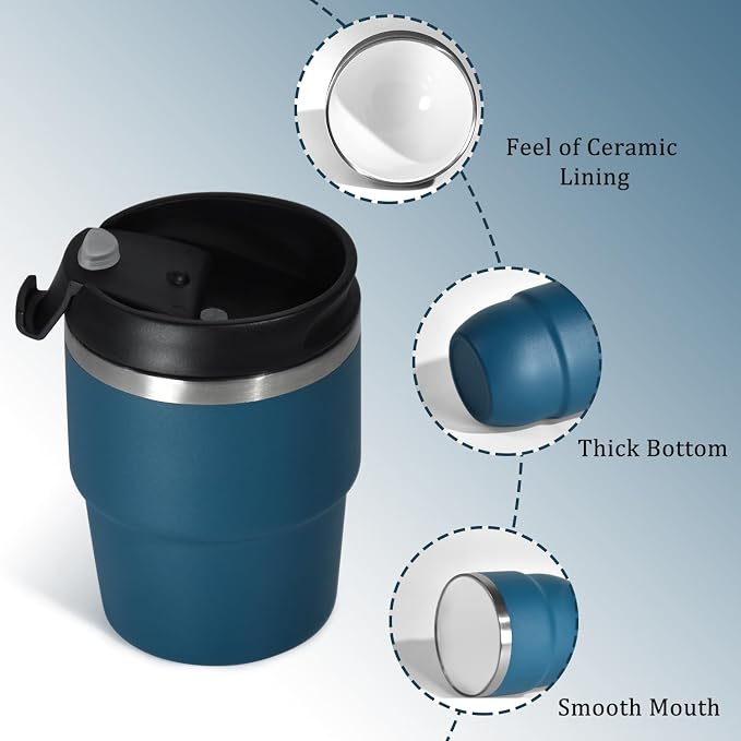 CHLJAR Espresso Cups, 4oz Insulated Espresso Cup Set of 2, Espresso Shot Cups