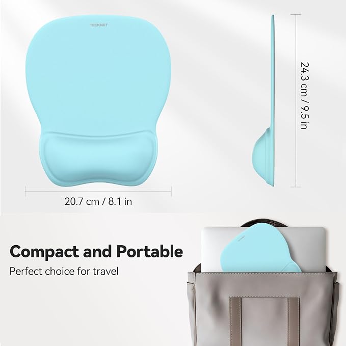 TECKNET Gel Mouse Pad with Wrist Rest, Ergonomic Office Mousepad with Wrist