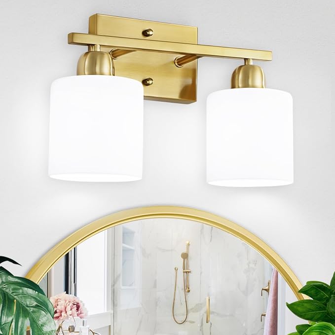 2 Light Bathroom Vanity, Bathroom Lights Over Mirror