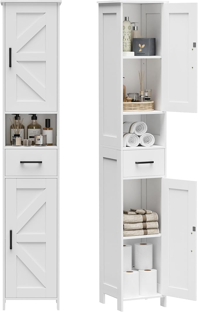 67" H Tall Bathroom Storage Cabinet