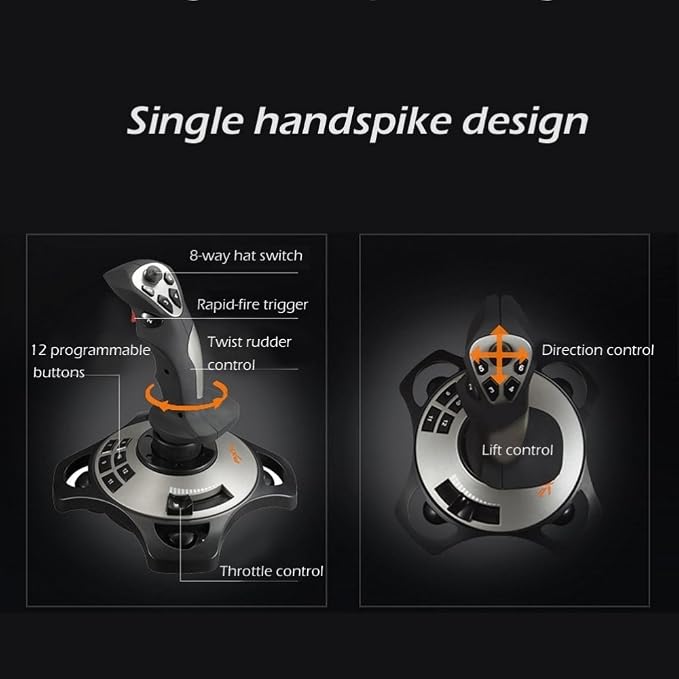 PC Joystick, USB Gaming Flight Simulator Game Controller