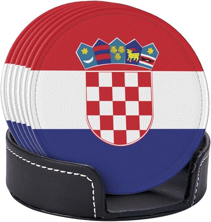 Croatian Flag Coasters for Drinks