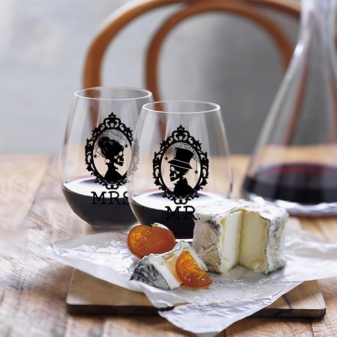 Perfectinsoy Skull Wine Glass 2 Piece